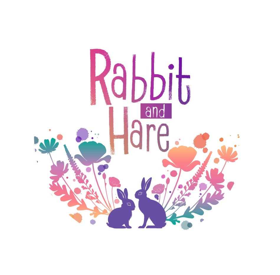 Rabbit and Hare logo - coordinating childrenswear for twins and siblings