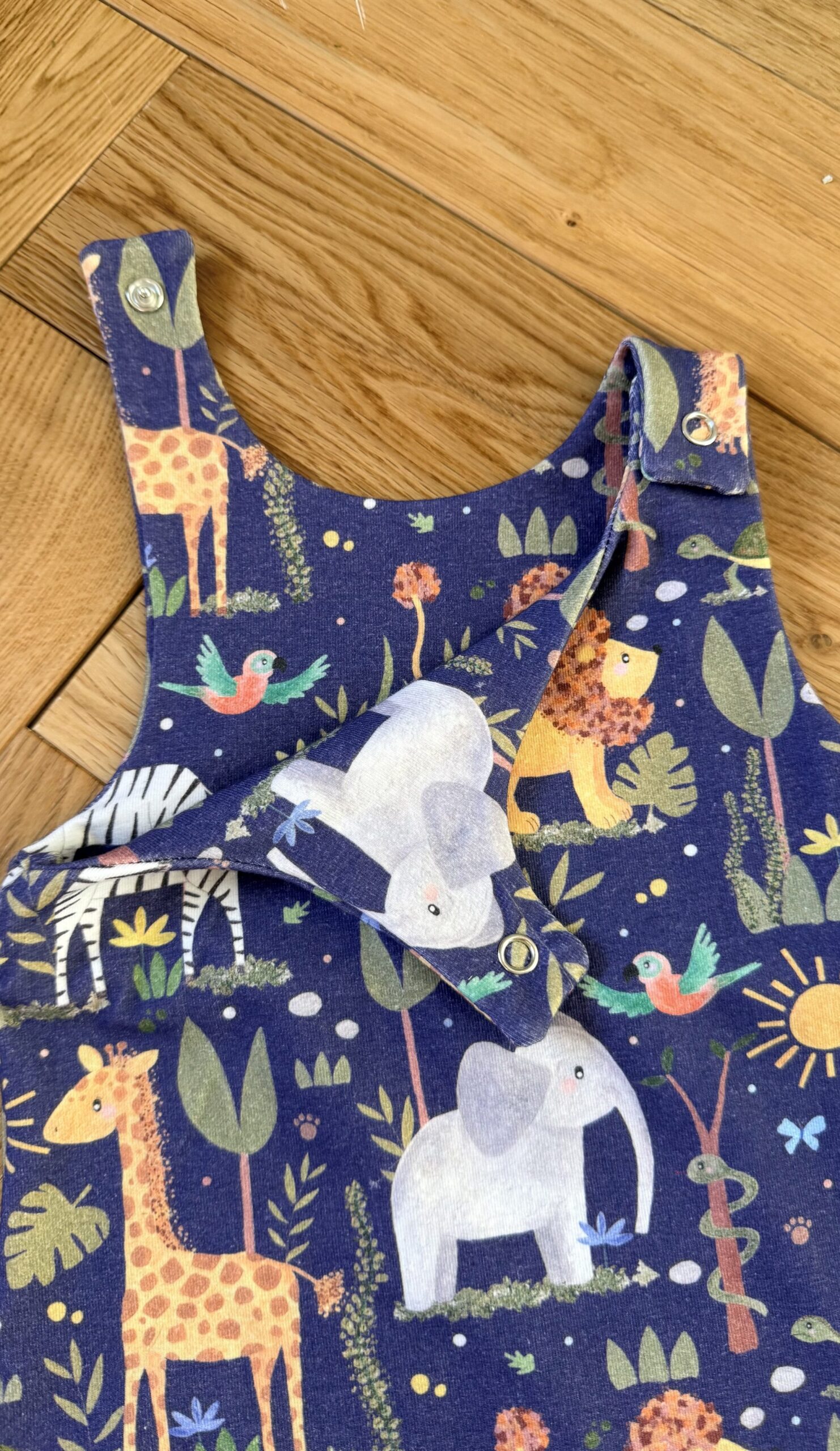 Rabbit & Hare Jungle Collection Classic Romper - View 2 - Organic baby clothing UK