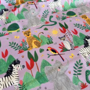 Rabbit & Hare Jungle Collection in Bright - Gentle organic baby clothing UK