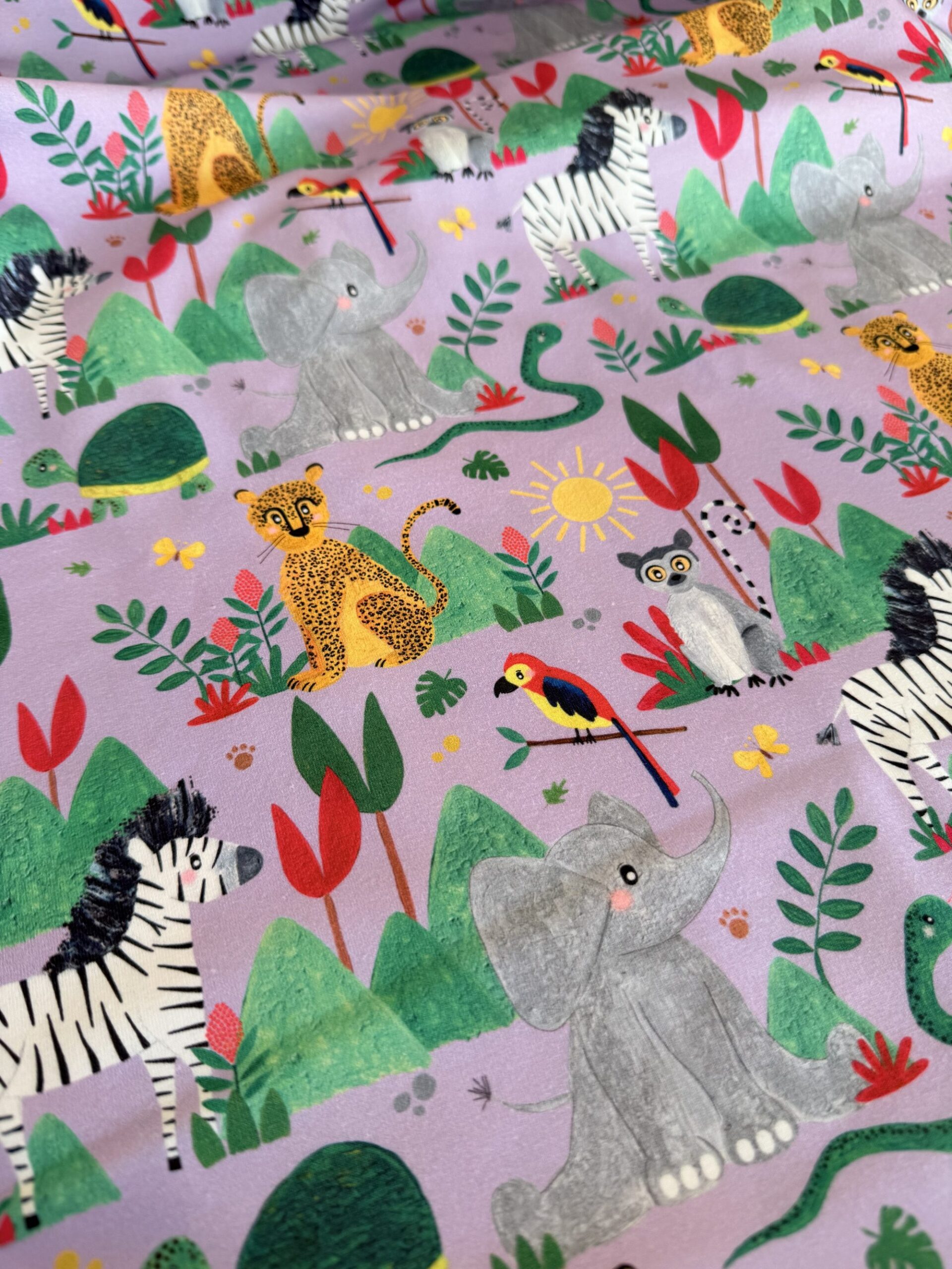 Rabbit & Hare Jungle Collection in Bright - Gentle organic baby clothing UK