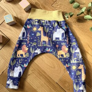 Rabbit & Hare Jungle Collection Harem Trousers - Organic baby clothing UK