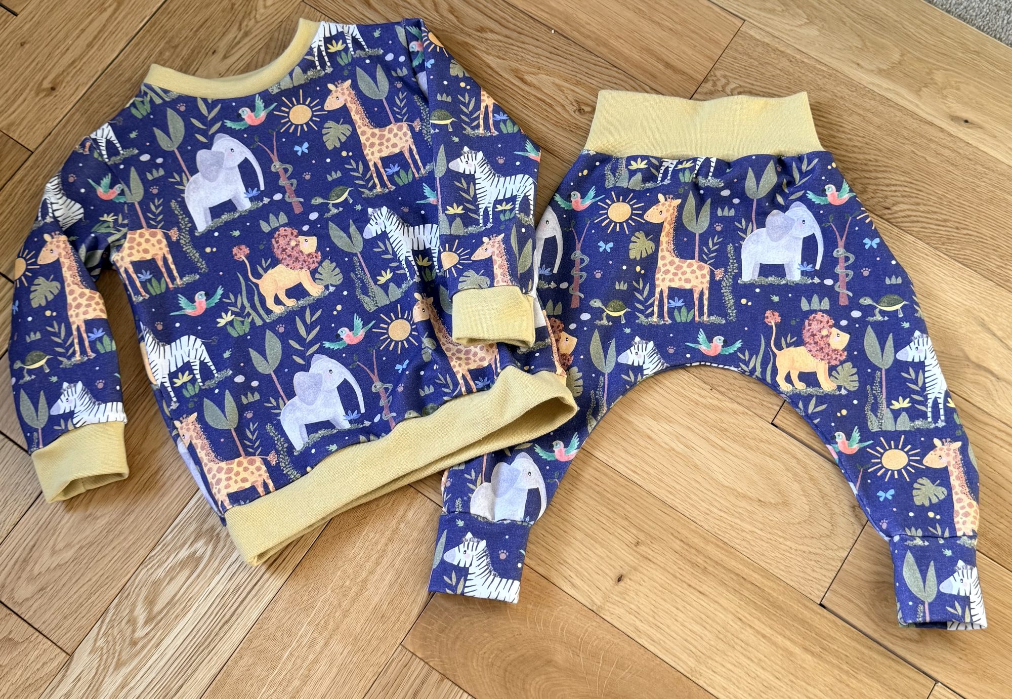 Rabbit & Hare Jungle Collection Harem Trousers - View 3 - Organic baby clothing UK