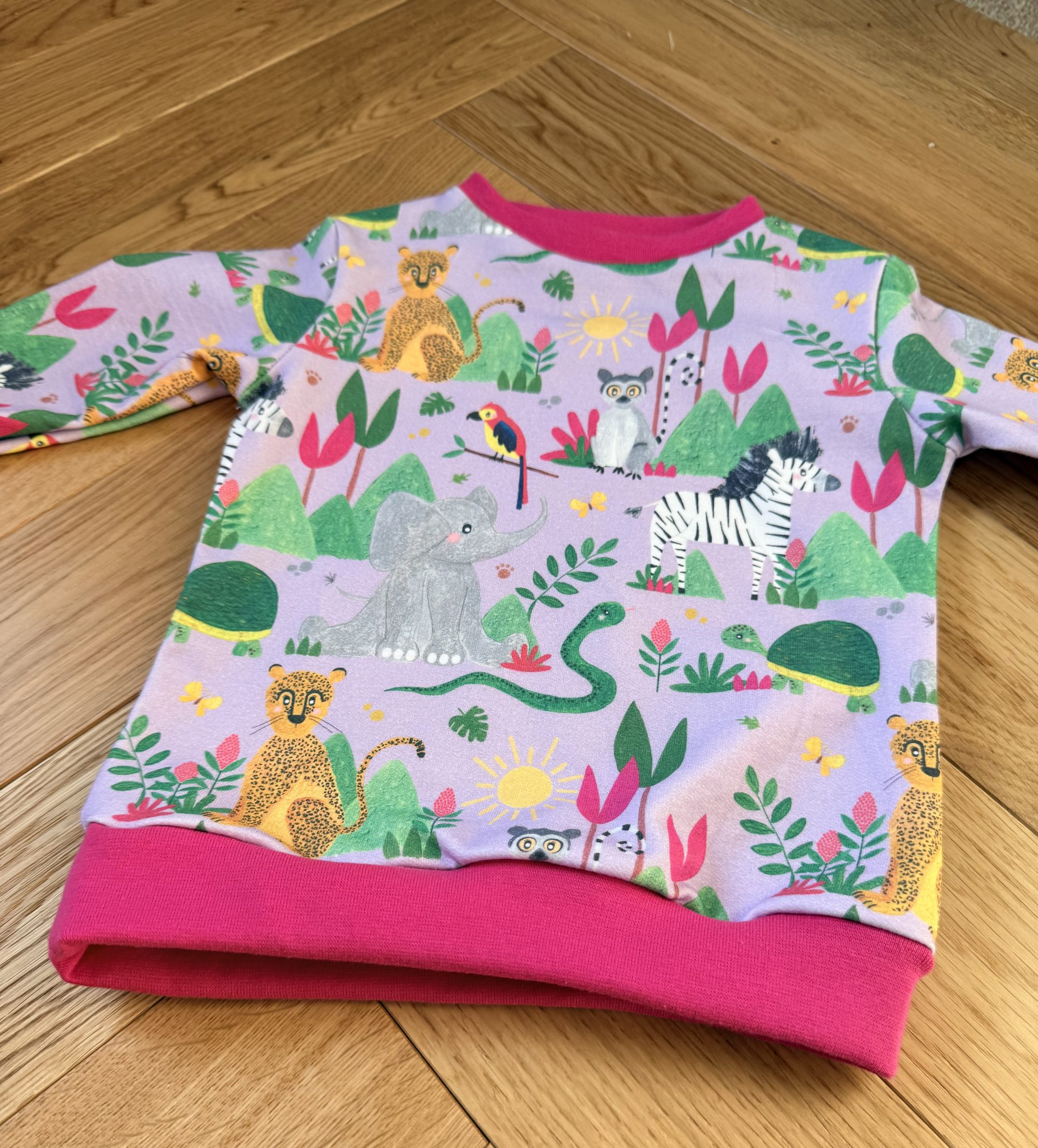 Rabbit & Hare Jungle Collection Sweater - View 2 - Organic baby clothing UK
