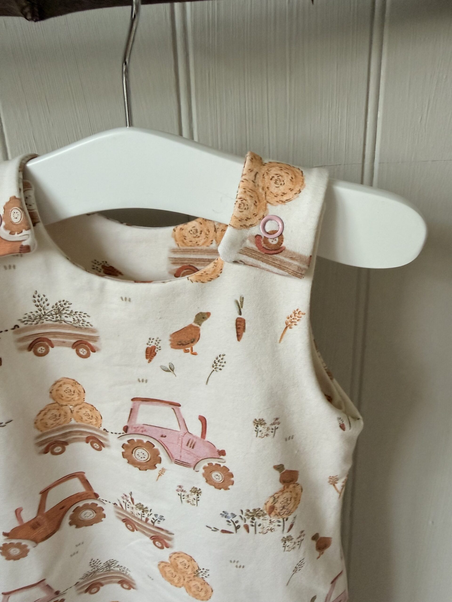 Rabbit & Hare Rolling Harvest Collection Classic Romper - View 2 - Organic baby clothing UK
